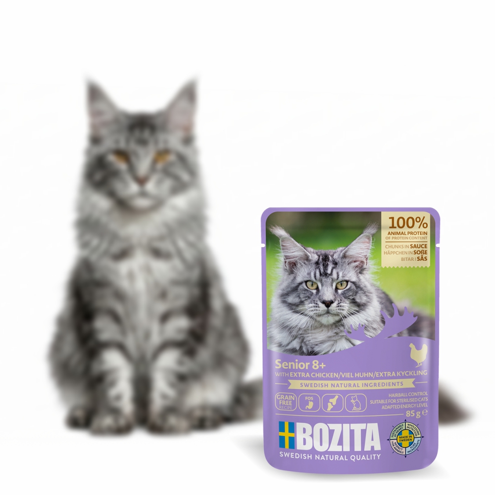 Karma dla kota BOZITA senior 8+ z ekstra kurczakiem 85g
